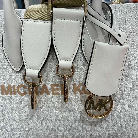 Michael Kors Mirella Small Signature Logo Shopper Top Zip Crossbody XBODY Bag MK - Picture 3 of 16